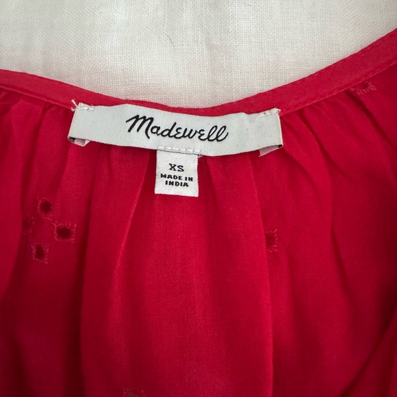 Madewell Red Ruffled Blouse - Picture 7 of 7